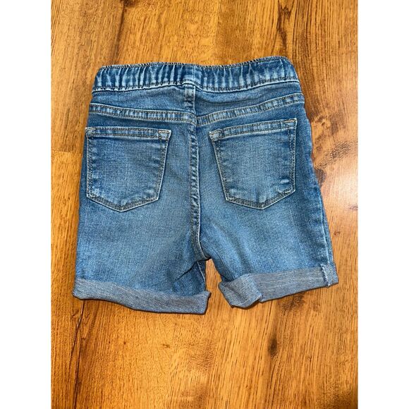 Old Navy Toddler Boy's 2t Denim Pull On Stretch Shorts, 3.5" inseam - Picture 2 of 5